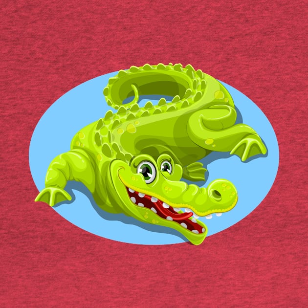 Cartoon Crocodile Vector Design 2 by PatrioTEEism